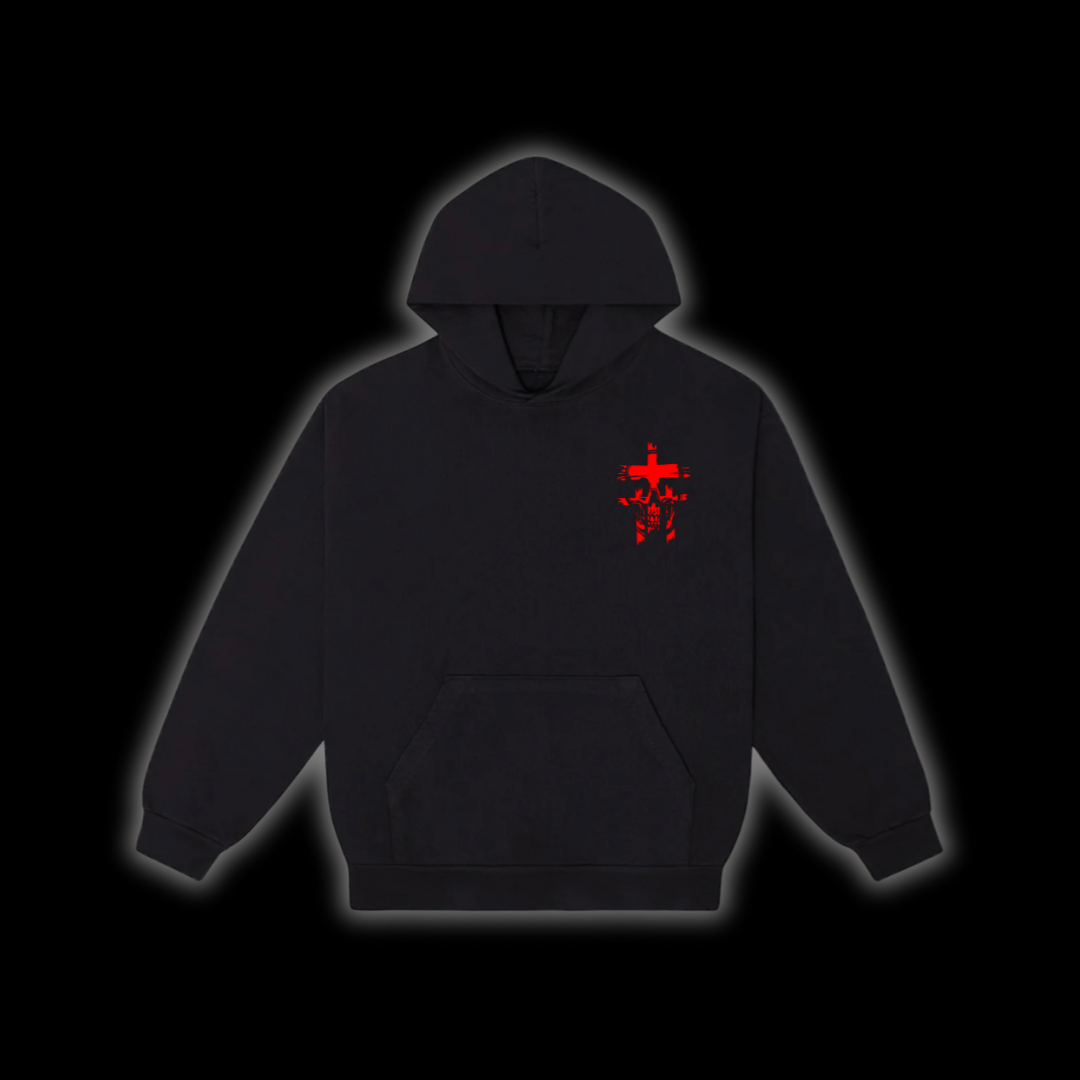 TRIPLE CROSS HOODIE’S ( RED )