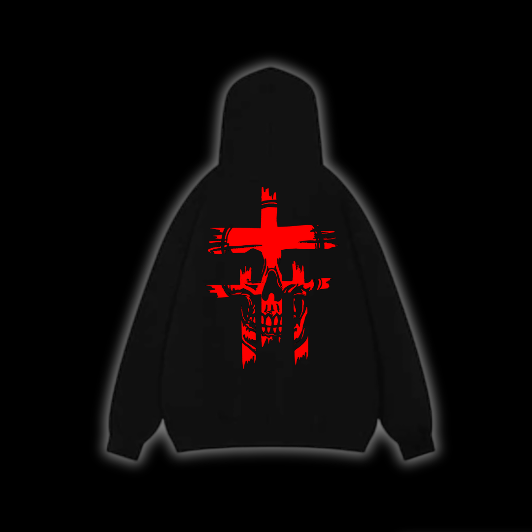 TRIPLE CROSS HOODIE’S ( RED )