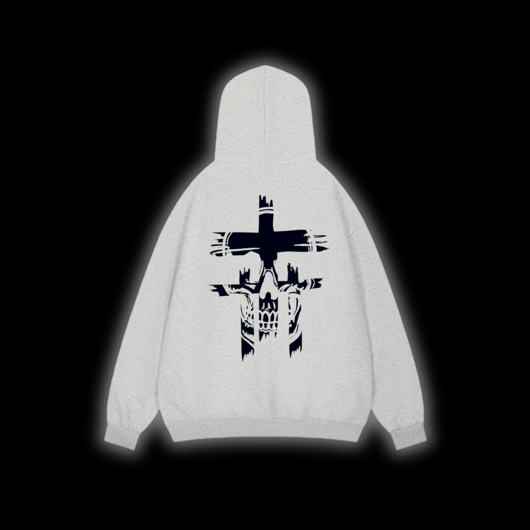 TRIPLE CROSS HOODIE’S ( GREY )