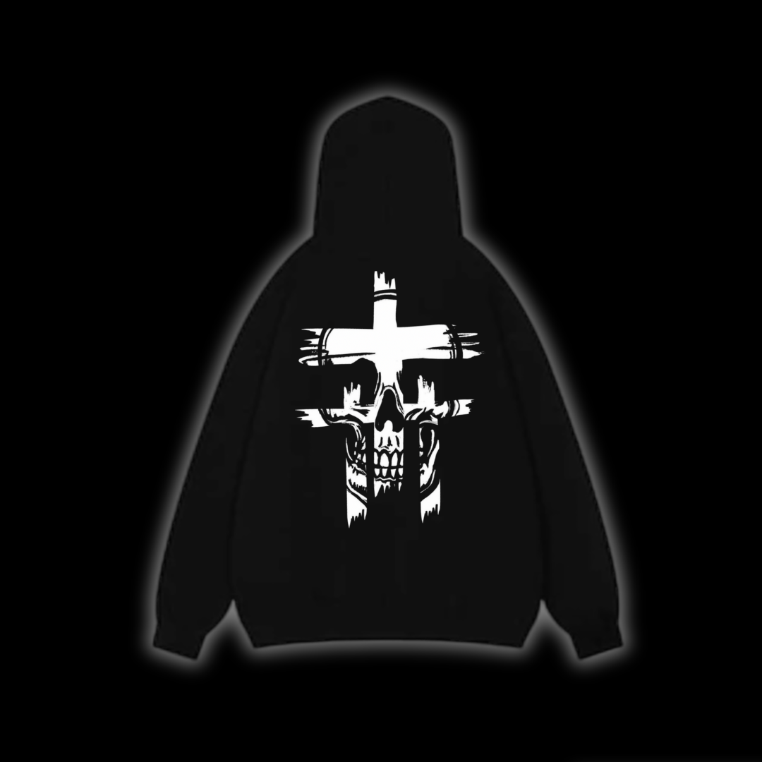 TRIPLE CROSS HOODIE’S ( WHITE )